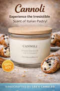 Cannoli scented candles - set of 3