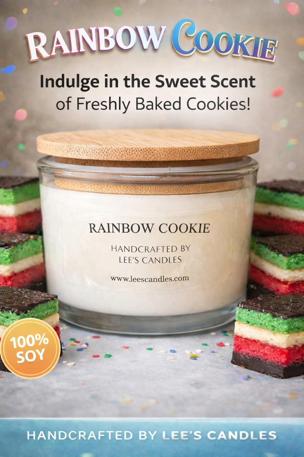 Rainbow cookie scented cookie - set of 3